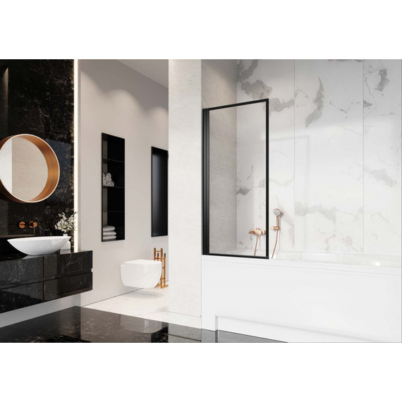 Шторка для ванны Radaway Nes Black PNJ I Frame 100 см 10011100-54-56L, черный/прозрачное фото 2