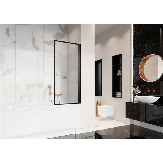 Шторка для ванны Radaway Nes Black PNJ I Frame 80 см 10011080-54-56R, черный/прозрачное фото 2