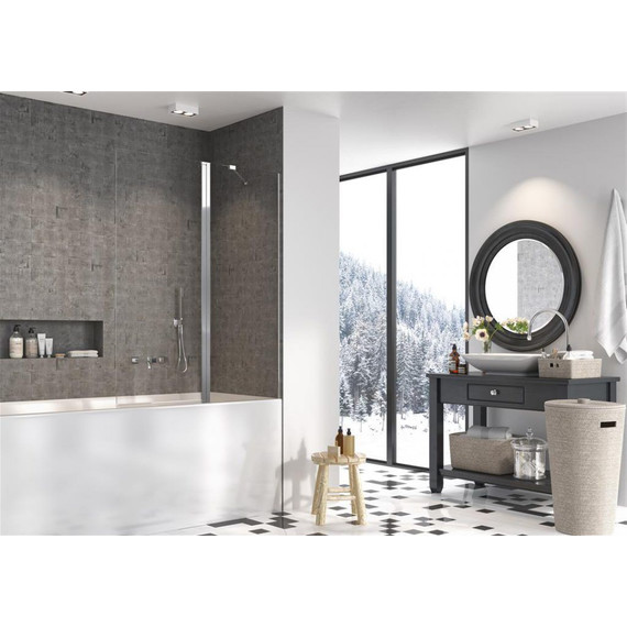 Шторка для ванны Radaway Nes 8 PND II 130 см 10088130-01-01R (стекло 8 мм), хром/прозрачное фото 2