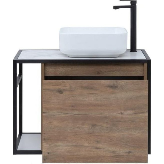 Тумба подвесная со столешницей Aquanet Nova Lite Loft 75 см 261653, дуб рошелье R - 2 Тумба подвесная со столешницей Aquanet Nova Lite Loft 75 см 261653, дуб рошелье R фото 2