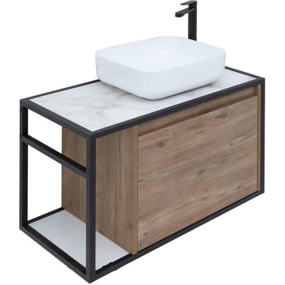 Тумба подвесная со столешницей Aquanet Nova Lite Loft 75 см 261653, дуб рошелье R - 4 Тумба подвесная со столешницей Aquanet Nova Lite Loft 75 см 261653, дуб рошелье R фото 4