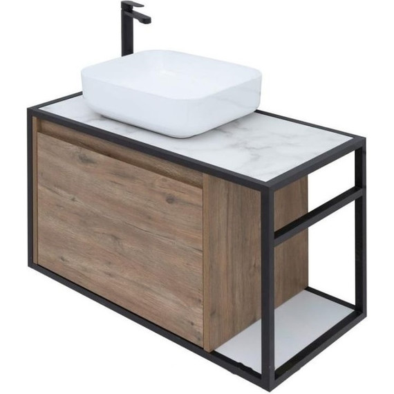 Тумба подвесная со столешницей Aquanet Nova Lite Loft 75 см 261654, дуб рошелье L - 4 Тумба подвесная со столешницей Aquanet Nova Lite Loft 75 см 261654, дуб рошелье L фото 4