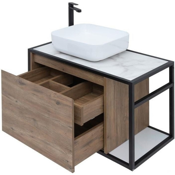 Тумба подвесная со столешницей Aquanet Nova Lite Loft 75 см 261654, дуб рошелье L - 5 Тумба подвесная со столешницей Aquanet Nova Lite Loft 75 см 261654, дуб рошелье L фото 5