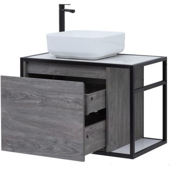 Тумба подвесная со столешницей Aquanet Nova Lite Loft 75 см 261654, дуб рошелье L - 4 Тумба подвесная со столешницей Aquanet Nova Lite Loft 75 см 261654, дуб рошелье L фото 4