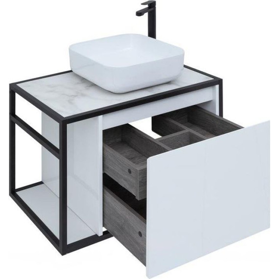 Тумба подвесная со столешницей Aquanet Nova Lite Loft 75 см 261649, белый R фото 5