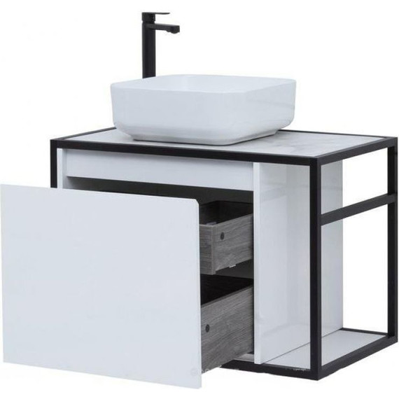 Тумба подвесная со столешницей Aquanet Nova Lite Loft 75 см 261650, белый L фото 6