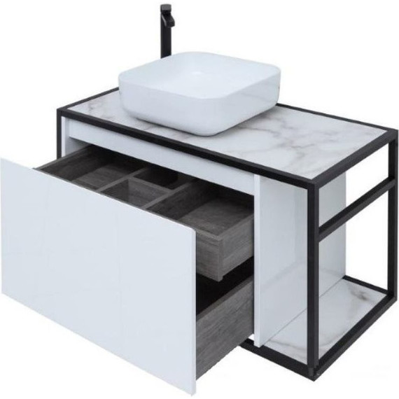 Тумба подвесная со столешницей Aquanet Nova Lite Loft 90 см 261652, белый L фото 4