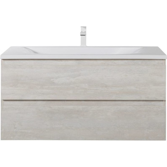 Тумба подвесная с раковиной Cezares MOLVENO-100-2C-SO-LB 100 см, Legno Bianco фото 