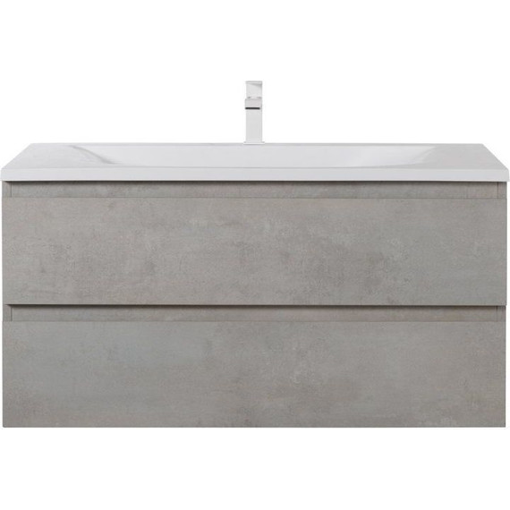 Тумба подвесная с раковиной Cezares MOLVENO-100-2C-SO-BET 100 см, Beton фото 