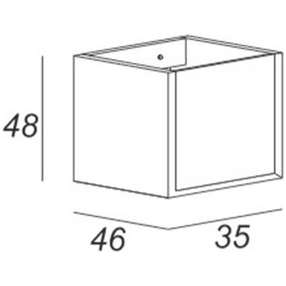 Модуль подвесной Cezares Bellagio 35 см 54864, белый/Rovere Tabacco фото 5