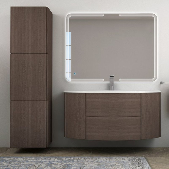 Тумба подвесная с раковиной Cezares Eden 120 см 54408, Rovere scuro фото 2