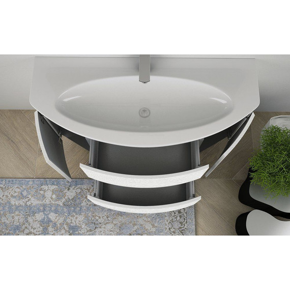 Тумба подвесная с раковиной Cezares Eden 120 см 54418, Frassino bianco фото 3