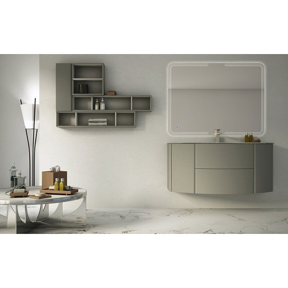 Тумба подвесная с раковиной Cezares Eden 120 см 54407, Grigio talpa opaco фото 3