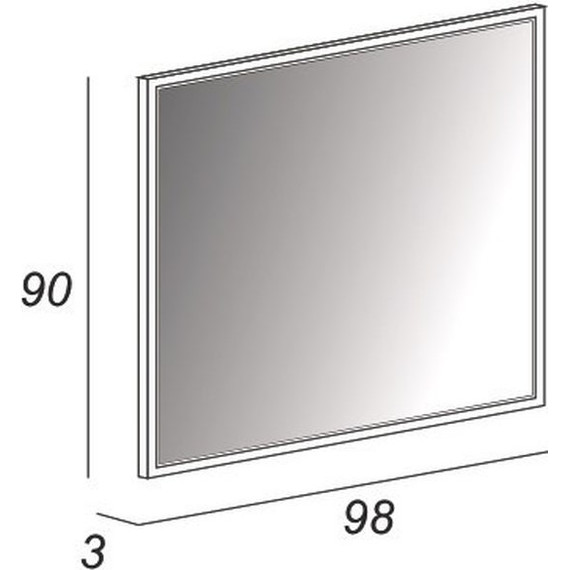 Зеркало Cezares Tiffany Led 98 см 45047, Nero grafite фото 4