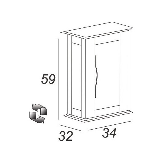Шкаф подвесной Cezares Tiffany 34 см 54960, Bianco opaco фото 6