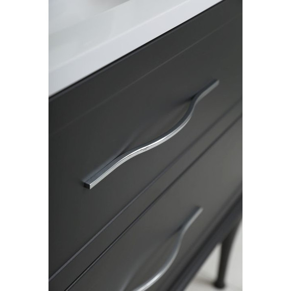 Тумба подвесная с раковиной Cezares Tiffany 75 см 54949, Nero grafite фото 8