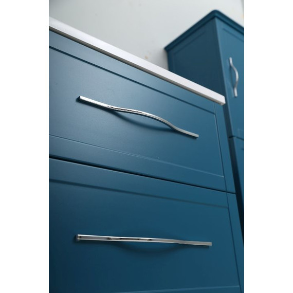 Тумба подвесная с раковиной Cezares Tiffany 75 см 54950, Blu Petrolio фото 7