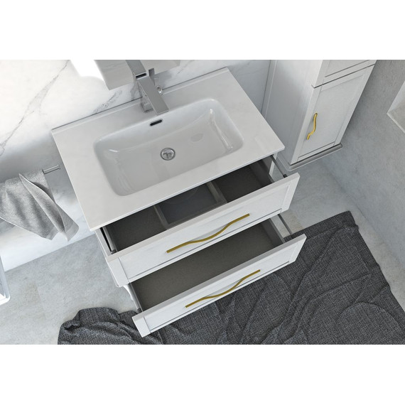 Тумба подвесная с раковиной Cezares Tiffany 75 см 54948, Bianco opaco - 6 Тумба подвесная с раковиной Cezares Tiffany 75 см 54948, Bianco opaco фото 6