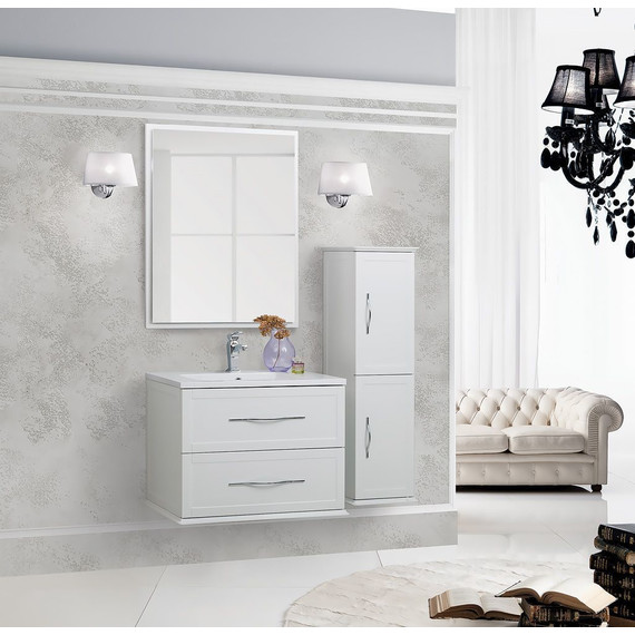 Тумба подвесная с раковиной Cezares Tiffany 75 см 54948, Bianco opaco - 2 Тумба подвесная с раковиной Cezares Tiffany 75 см 54948, Bianco opaco фото 2