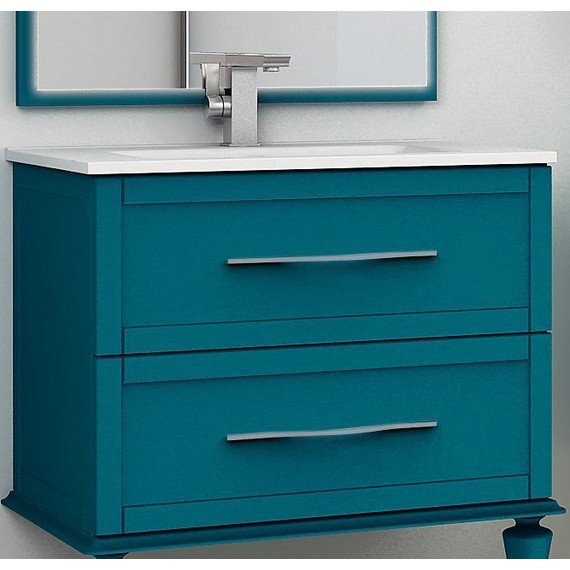Тумба подвесная с раковиной Cezares Tiffany 75 см 54950, Blu Petrolio фото 