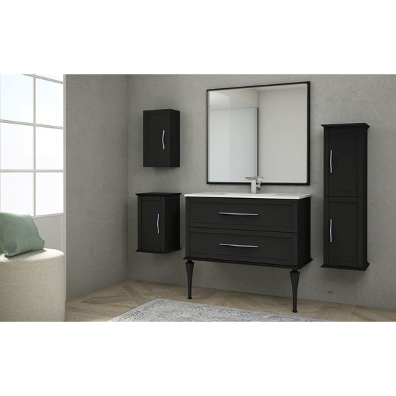 Тумба подвесная с раковиной Cezares Tiffany 100 см 54952, Nero grafite - 2 Тумба подвесная с раковиной Cezares Tiffany 100 см 54952, Nero grafite фото 2