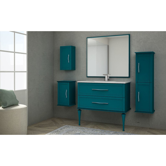 Тумба подвесная с раковиной Cezares Tiffany 100 см 54953, Blu Petrolio фото 4