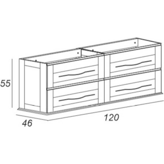 Тумба подвесная с раковиной Cezares Tiffany 120 см 54955, Nero grafite фото 5
