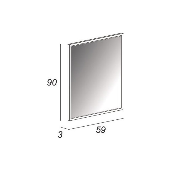 Зеркало Cezares Tiffany Led 59 см 45040, Bianco opaco фото 5