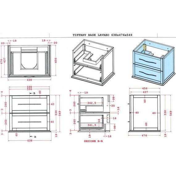 Тумба подвесная с раковиной Cezares Tiffany 60 см 54946, Nero grafite - 8 Тумба подвесная с раковиной Cezares Tiffany 60 см 54946, Nero grafite фото 8