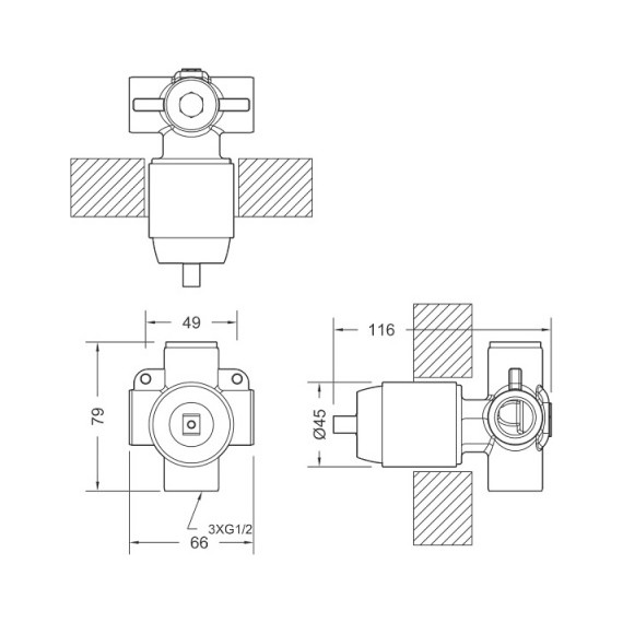 Скрытая часть для смесителя Bravat D999BW-ENG - 2 Скрытая часть для смесителя Bravat D999BW-ENG фото 2