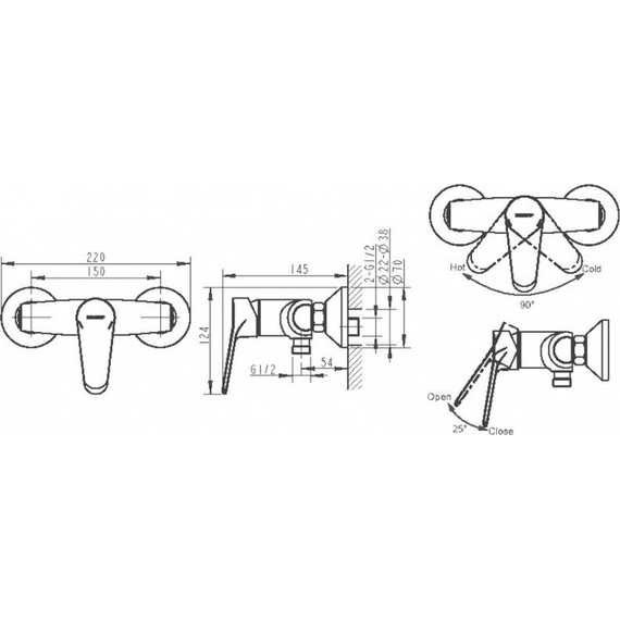 Смеситель для душа Bravat Emeralda F9135147CP-01-RUS фото 3