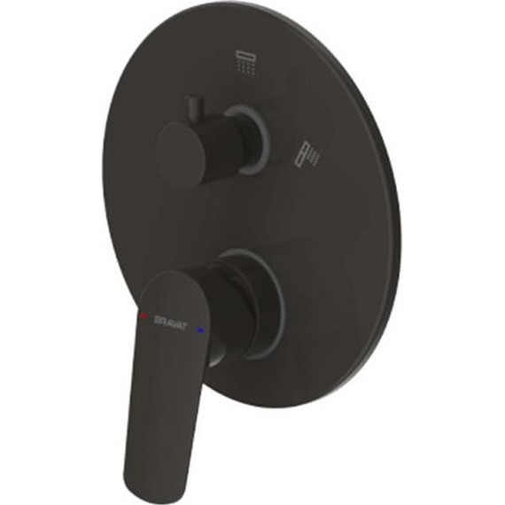 Смеситель для ванны Bravat Rhein PB8429564BW-2-ENG, черный матовый, Цвет производителя: чёрный матовый фото 