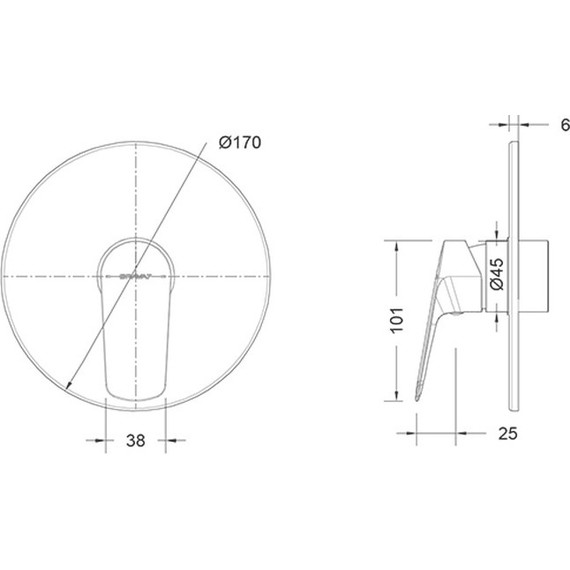 Смеситель для душа Bravat Rhein PB8429564BW-ENG, черный матовый, Цвет производителя: чёрный матовый фото 2