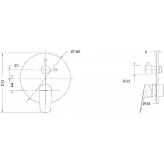 Смеситель для ванны Bravat Rhein PB8429564CP-2-ENG, Цвет производителя: хром фото 2