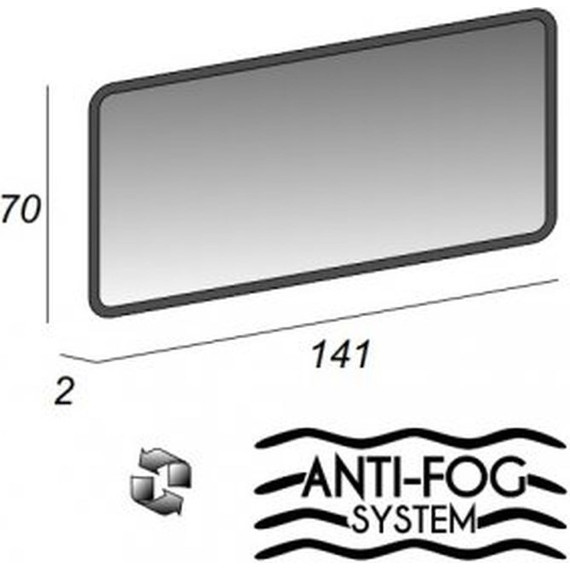 Зеркало Cezares Led 141 см 44994 фото 4