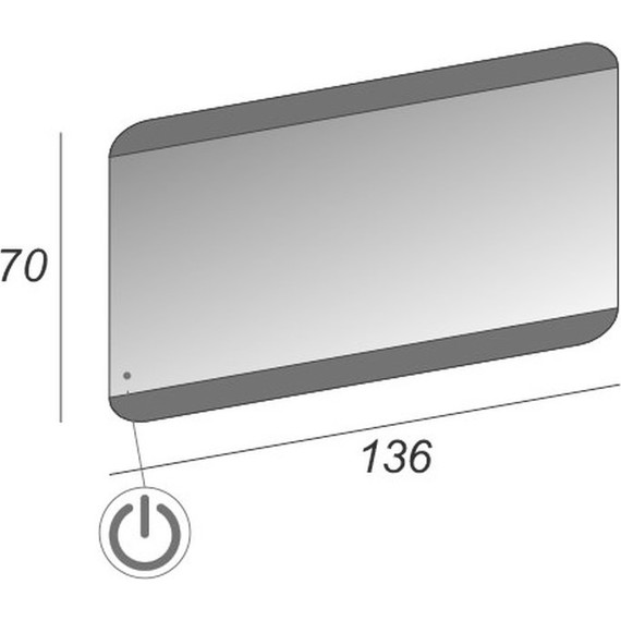 Зеркало Cezares Led 136 см 45006 фото 4