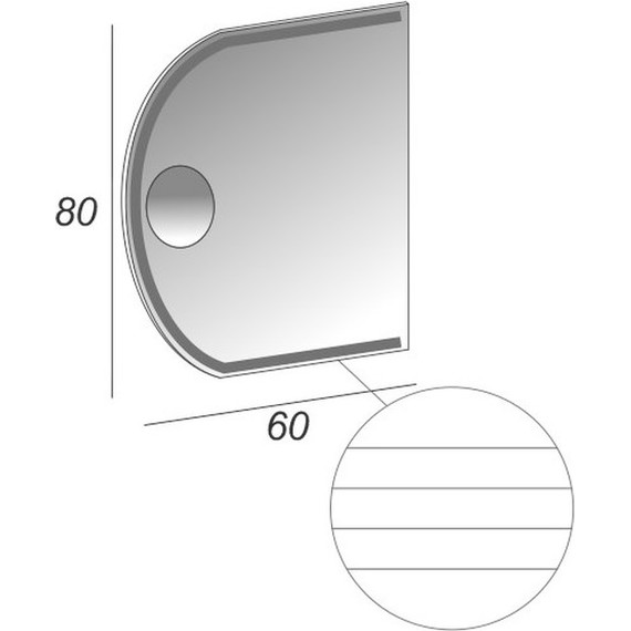 Зеркало Cezares Led 60 см 45029 фото 5