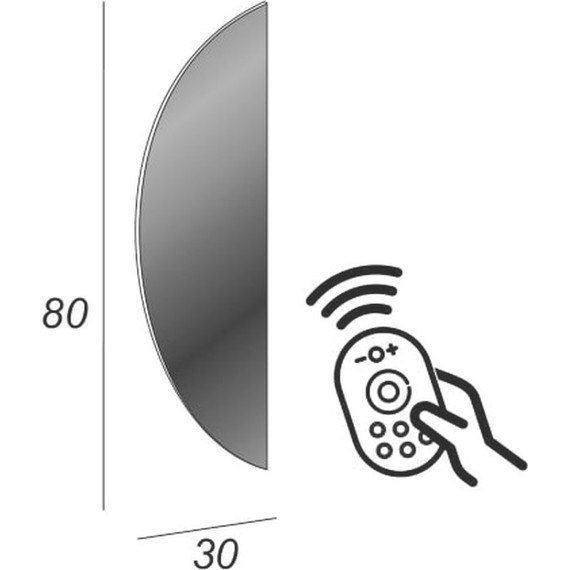 Зеркало Cezares Led RGB 30 см 45031, бронза фото 5