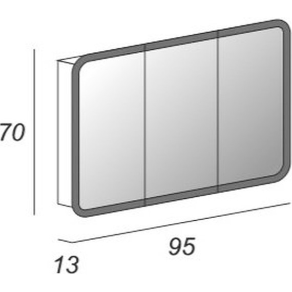 Зеркало-шкаф Cezares Led 95 см 84216 фото 5
