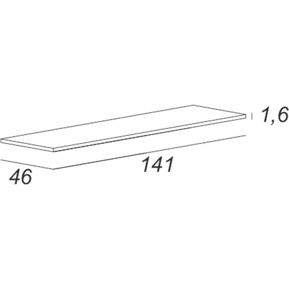 Столешница Cezares Bellagio 141 см 50187, белый фото 2