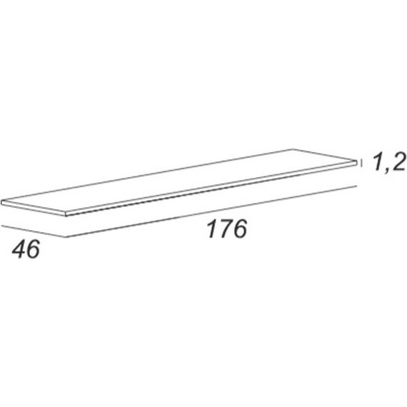 Столешница Cezares Bellagio 176 см 50188, белый фото 2