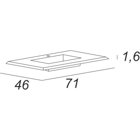 Тумба подвесная с раковиной Cezares Bellagio 70 см 54715, белый/Grafite фото 8