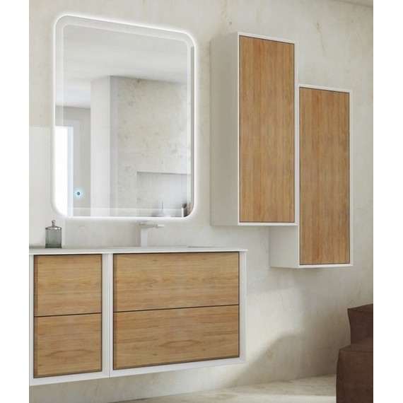 Шкаф подвесной Cezares Bellagio 40 см 54722, белый/Rovere tabacco фото 3