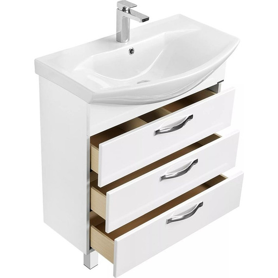 Тумба напольная с раковиной Акватон Ария 80Н см 1A1413K0AA010, белый - 5 Тумба напольная с раковиной Акватон Ария 80Н см 1A1413K0AA010, белый фото 5