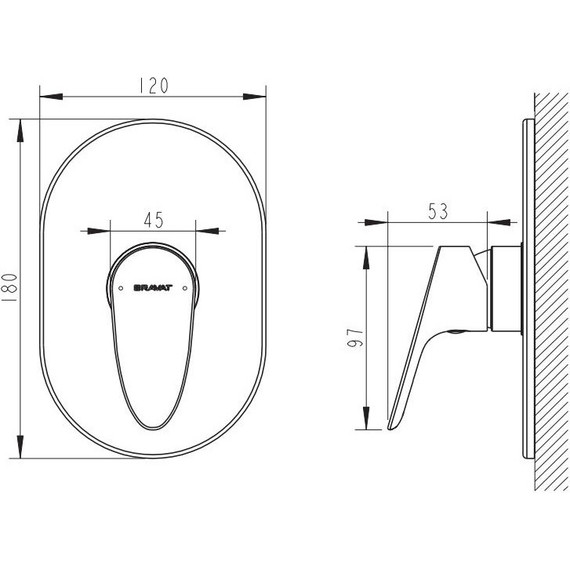 Смеситель для душа Bravat Drop PB84898CP-RUS фото 2