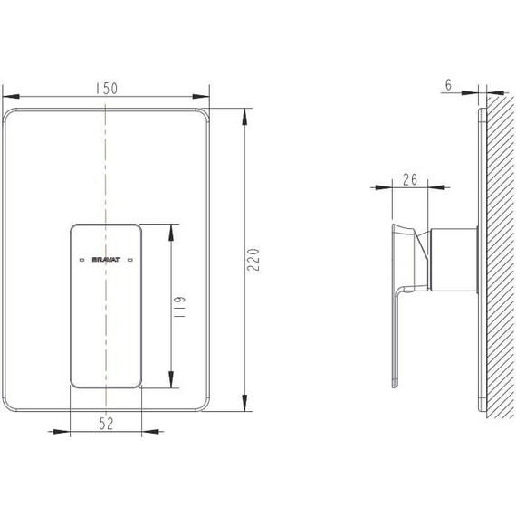 Смеситель для душа Bravat Phillis PB856101CP-ENG фото 2