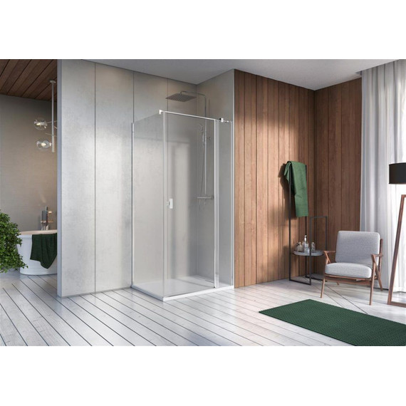Душевое ограждение Radaway Nes 8 KDJ II 100x80 см R (стекло 8 мм), хром/прозрачное фото 2