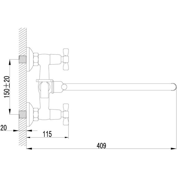 Смеситель для ванны Lemark Benefit LM2551C фото 6