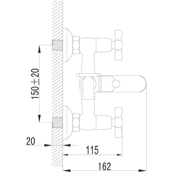 Смеситель для ванны Lemark Benefit LM2502C фото 7