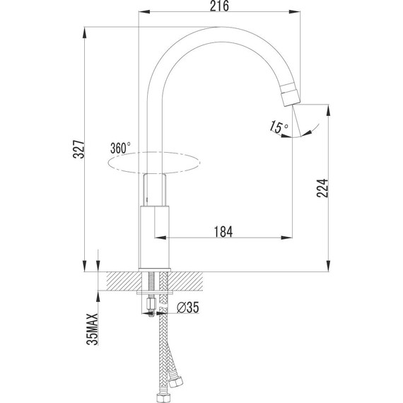 Смеситель для кухни Lemark plus Grace LM1505C - 6 Смеситель для кухни Lemark plus Grace LM1505C фото 6